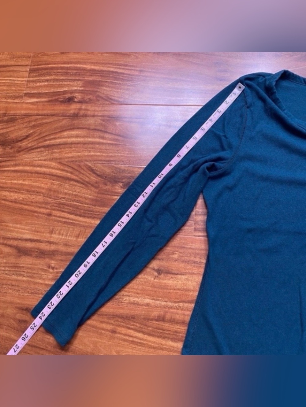 3/$25 Old Navy Women's Teal Soft Ribbed Stretch Long Sleeve Top Size XXL Casual - Picture 12 of 12